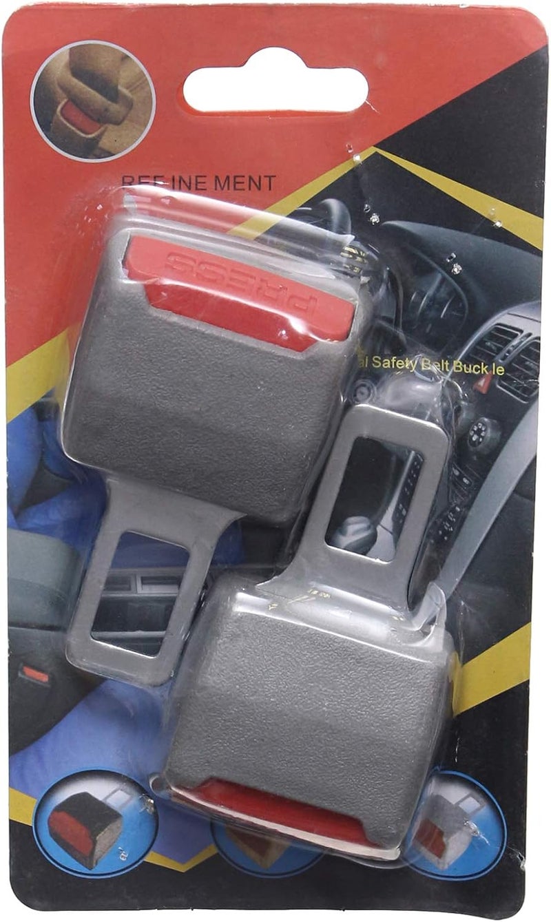 Double Seatbelt Clip, Belt Buckle Alarm Stopper, Vehicle Seatbelt Silencers for Cancel Driving Noise , Grey
