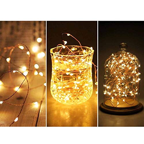 Twinkle Star أضواء خيوط الجنية النحاسية 200 LED بطول 66 قدم مع 8 أوضاع، تعمل بالطاقة من USB مع جهاز تحكم عن بعد لتزيين شجرة عيد الميلاد وحفلات الزفاف والاحتفالات المنزلية، أبيض دافئ - Image 5