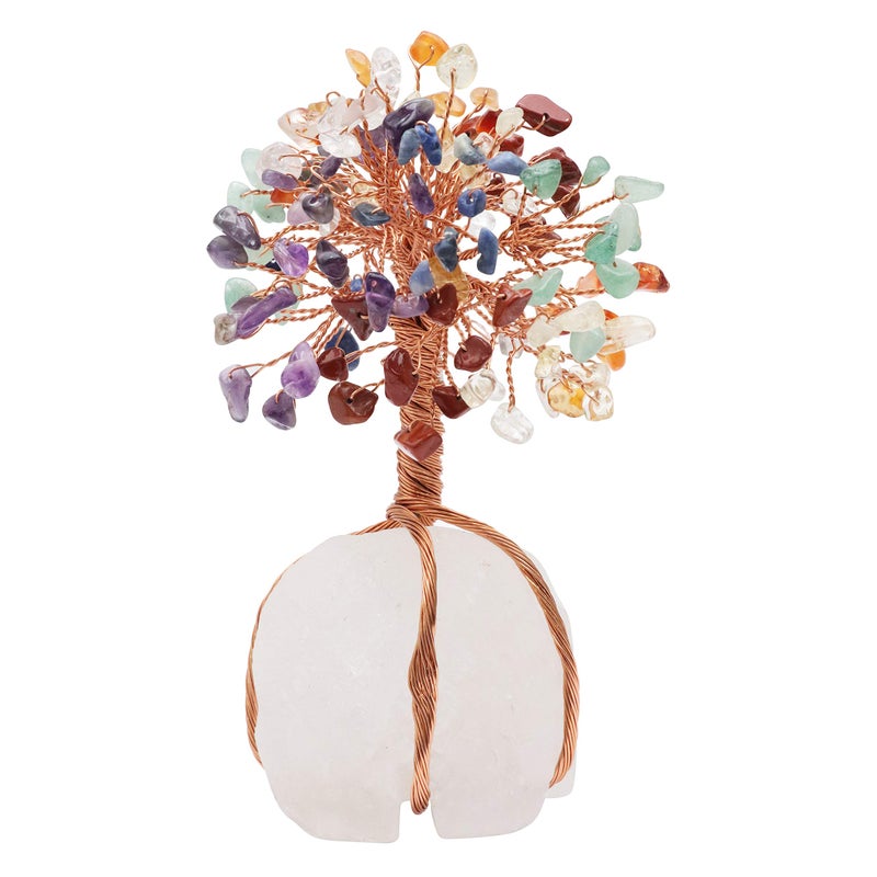 Crocon 7 Chakra Tree of Life - Natural Quartz Stone Base  Crystal Tree for Positive Energy  Feng Shui Decor  Healing Stone  Spiritual Gift - Image 1