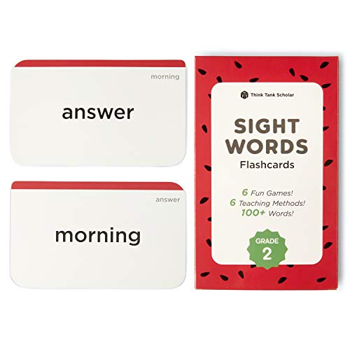 Think Tank Scholar AwardWinning 2nd Grade Sight Words Flash Cards 100 Dolch Fry HighFrequency Words Build Vocabulary Reading Fluency Ages 69 - Image 1