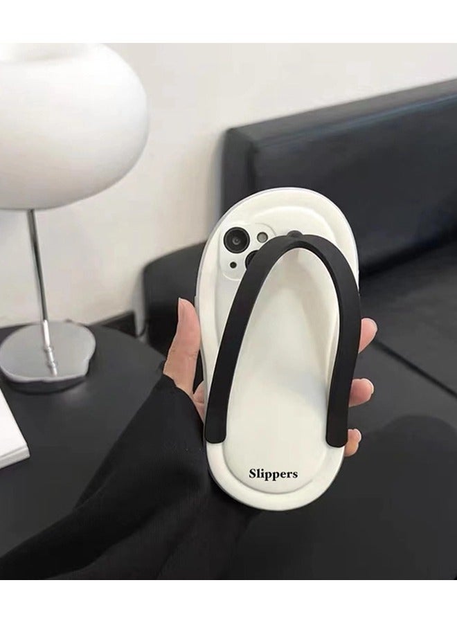 ShebSheb Slippers Phone Cases for iPhone 12 Pro, Funny Flip Flops Phone Cases , Silicone Ugly Phone Cases, Weird Phone Cases White - Image 3