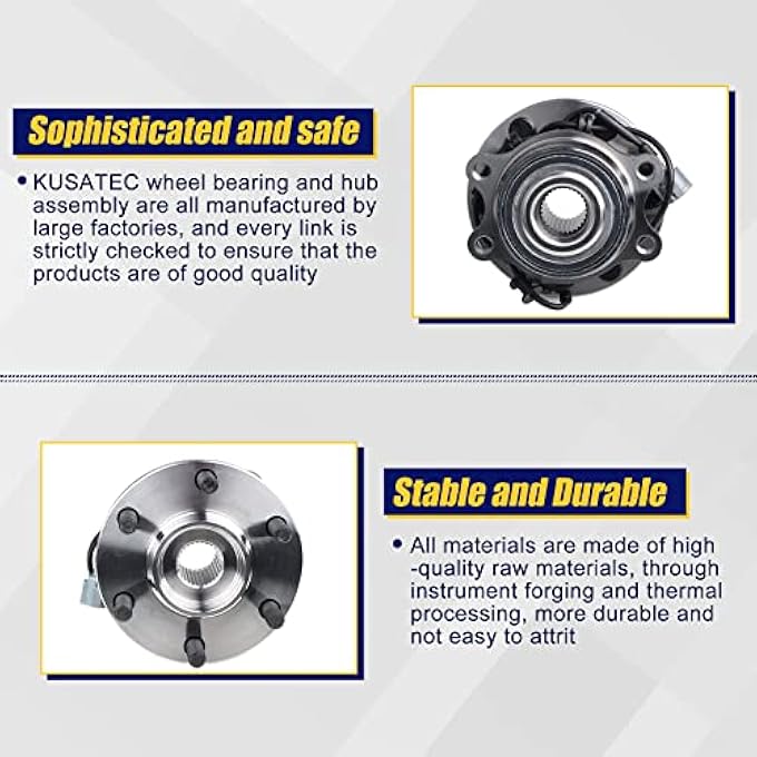 ريحني 515065 محمل العجلة الأمامية ومجموعة المحور متوافقة مع نيسان فرونتير باثفايندر إكسترا 4X4 4WD 20052018 سوزوكي إكواتور 2009 2010 2011 و2012 6 براغي WAbs - Image 5
