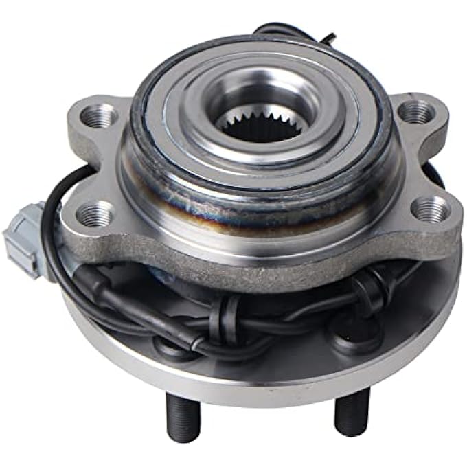 ريحني 515065 محمل العجلة الأمامية ومجموعة المحور متوافقة مع نيسان فرونتير باثفايندر إكسترا 4X4 4WD 20052018 سوزوكي إكواتور 2009 2010 2011 و2012 6 براغي WAbs - Image 2