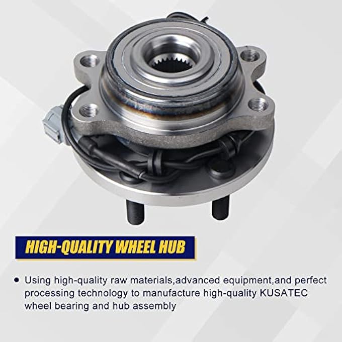 ريحني 515065 محمل العجلة الأمامية ومجموعة المحور متوافقة مع نيسان فرونتير باثفايندر إكسترا 4X4 4WD 20052018 سوزوكي إكواتور 2009 2010 2011 و2012 6 براغي WAbs - Image 4