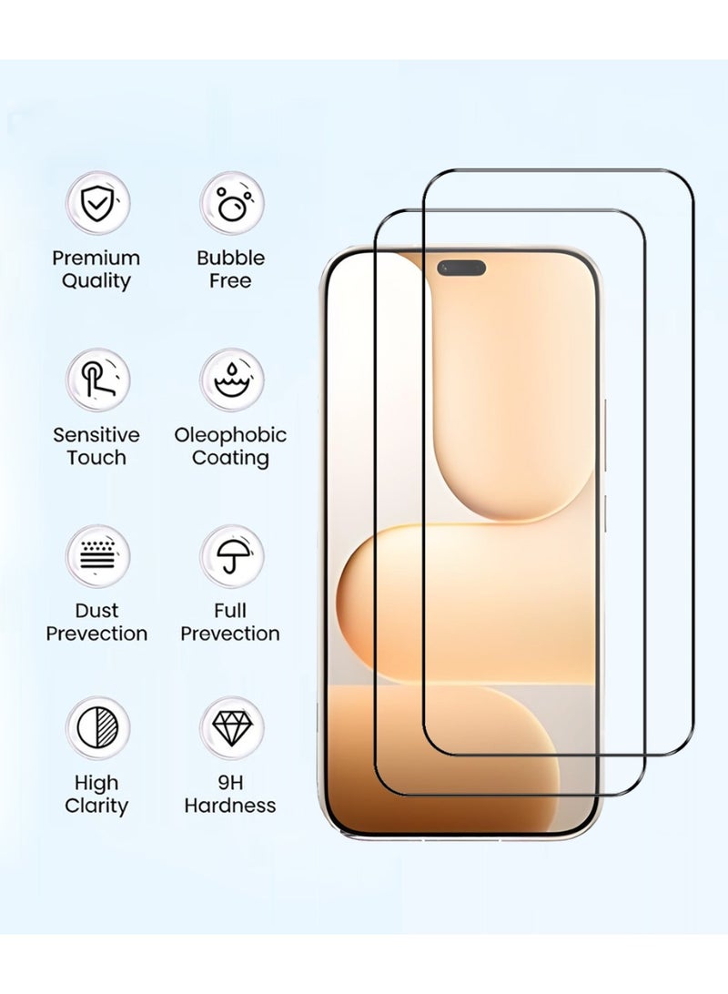 Yunpy [2+1 Packs] for Honor 600 Lite Tempered Glass Screen Protector with Camera Lens Film, Including 2 Pack Front Glass and 1 Pack Camera Lens Film, 9H Hardness HD Clear Anti-Scratch Anti-Fingerprint Bubble-Free Case Friendly Screen Protector - Image 3