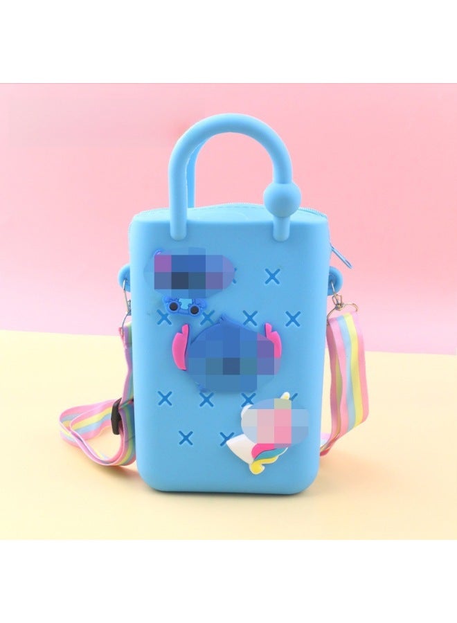 إسكدنيا DIY هول حقيبة لطيف الملحقات الصيف شاطئ عطلة حقيبة يد ملونة هول حقيبة DIY شاطئ حقيبة جيلي حقيبة-الألوان: 77--سحاب - Image 1