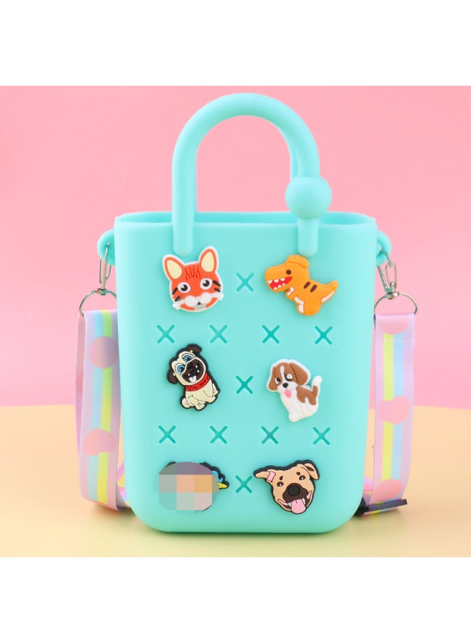 إسكدنيا DIY هول حقيبة لطيف الملحقات الصيف شاطئ عطلة حقيبة يد ملونة هول حقيبة DIY شاطئ حقيبة جيلي حقيبة-الألوان: 77--سحاب - Image 4