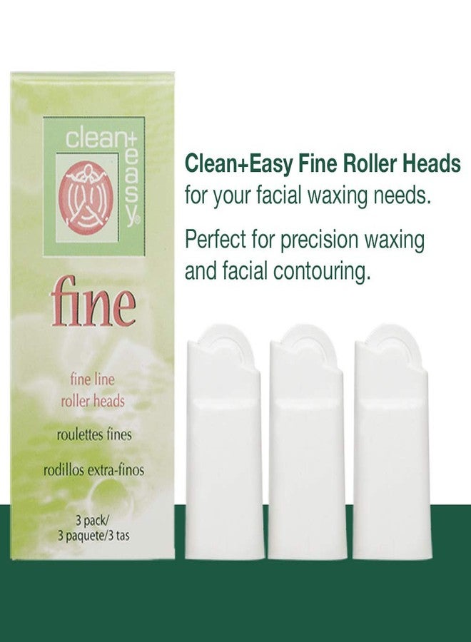 Clean + Easy Fine Line Wax Roller Heads – Roll On Wax Applicator for Precise Hair Removal on Face, Brows & Upper Lip, 3 Pack - Image 2