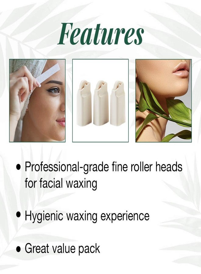 Clean + Easy Fine Line Wax Roller Heads – Roll On Wax Applicator for Precise Hair Removal on Face, Brows & Upper Lip, 3 Pack - Image 3