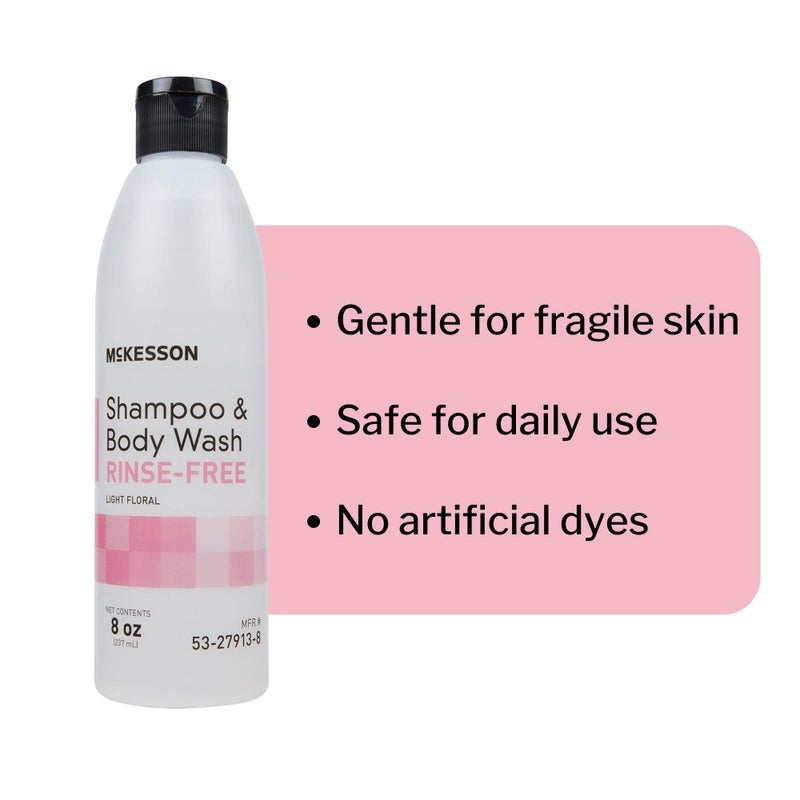 McKesson Shampoo and Body Wash, Rinse-Free, Light Floral, 8 oz, 1 Count - Image 4