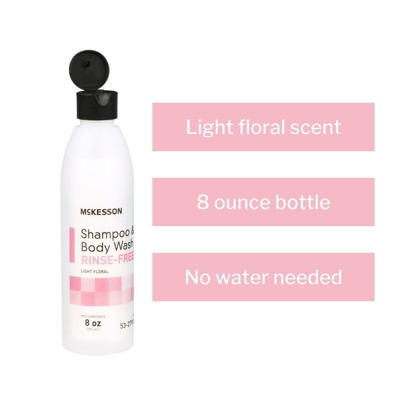 McKesson Shampoo and Body Wash, Rinse-Free, Light Floral, 8 oz, 1 Count - Image 3
