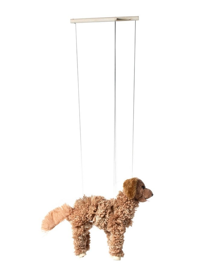 Artisan Owl Golden Retriever Marionette Puppet - Yarn Dog with Wooden Feet, Detachable Strings (Brown) - Image 4