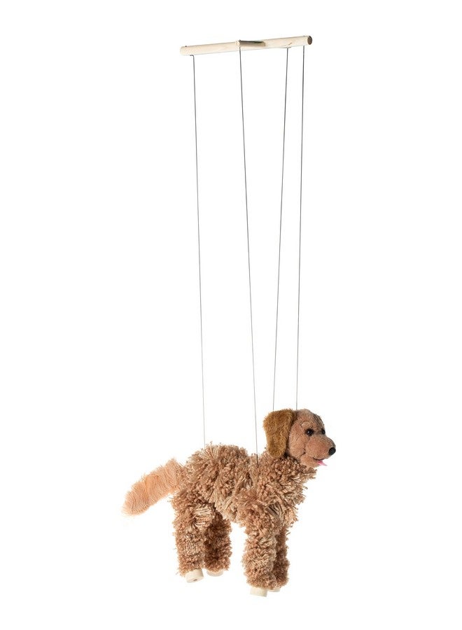 Artisan Owl Golden Retriever Marionette Puppet - Yarn Dog with Wooden Feet, Detachable Strings (Brown) - Image 5