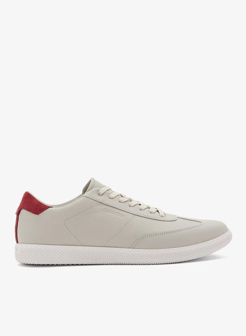 CALVIN KLEIN LOW LACE UP LEATHER TRAINERS