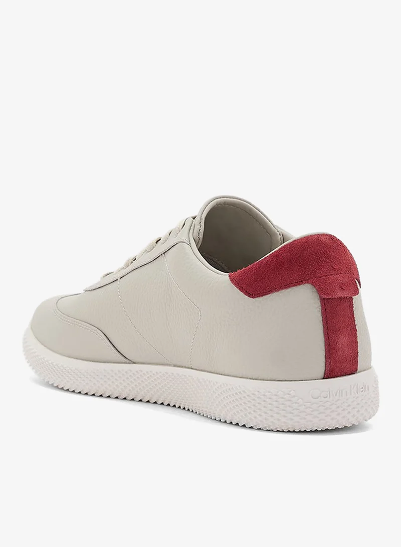 CALVIN KLEIN LOW LACE UP LEATHER TRAINERS