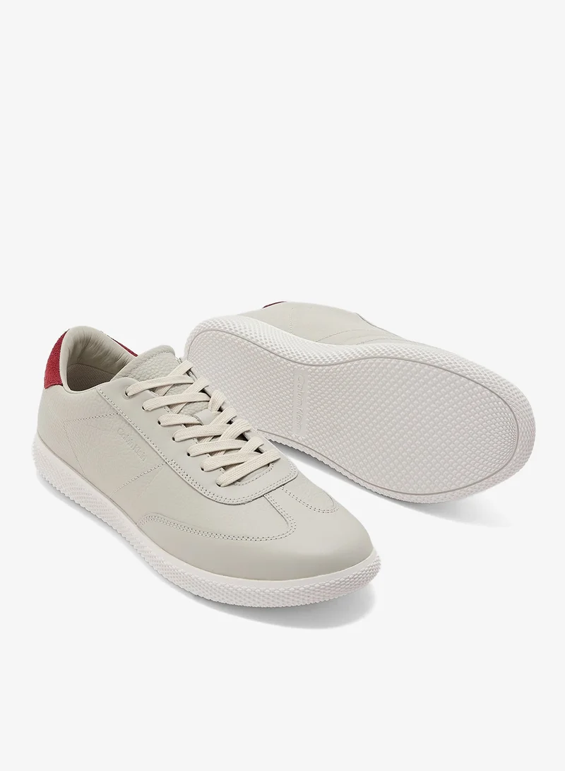 CALVIN KLEIN LOW LACE UP LEATHER TRAINERS