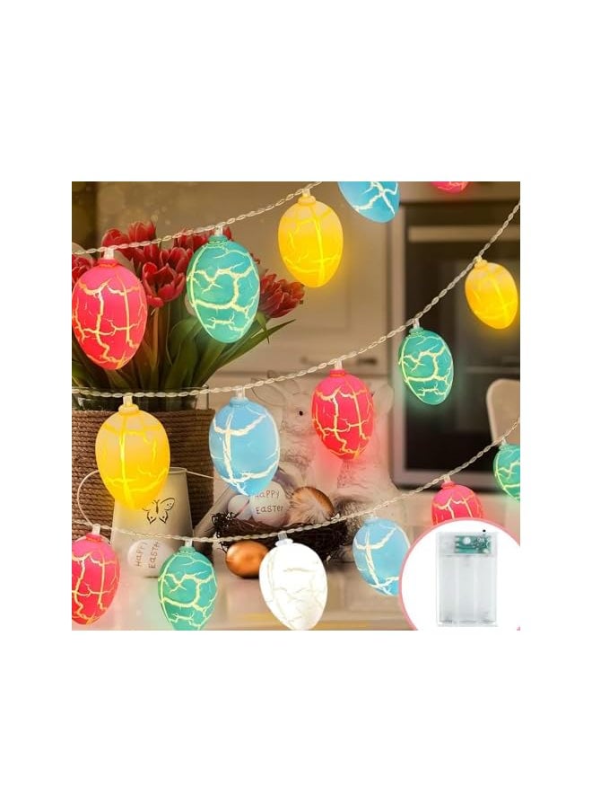 The Bros Easter Decorations,Easter Egg String Lights,9.84 ft 20 LED Easter Egg Shape Lights,Fairy String Lights Decorations for Easter Spring Theme Party for Bedroom Home Indoor Outdoor(Candy Color)  - Image 2
