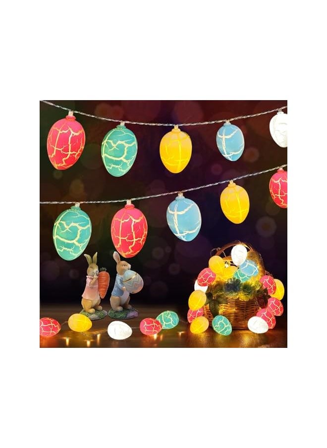 The Bros Easter Decorations,Easter Egg String Lights,9.84 ft 20 LED Easter Egg Shape Lights,Fairy String Lights Decorations for Easter Spring Theme Party for Bedroom Home Indoor Outdoor(Candy Color)  - Image 4