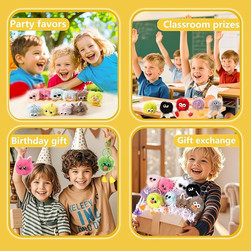 OMyFav 30PCS Party Favors Kids Keychains - Fun Keychain Cute Birthday Goodie Bags Stuffers for Kid Easter Egg Fillers for Kids Easter Egg Stuffers Classroom Prizes Key Chains Bulk Elementary Student Prizes - Image 3