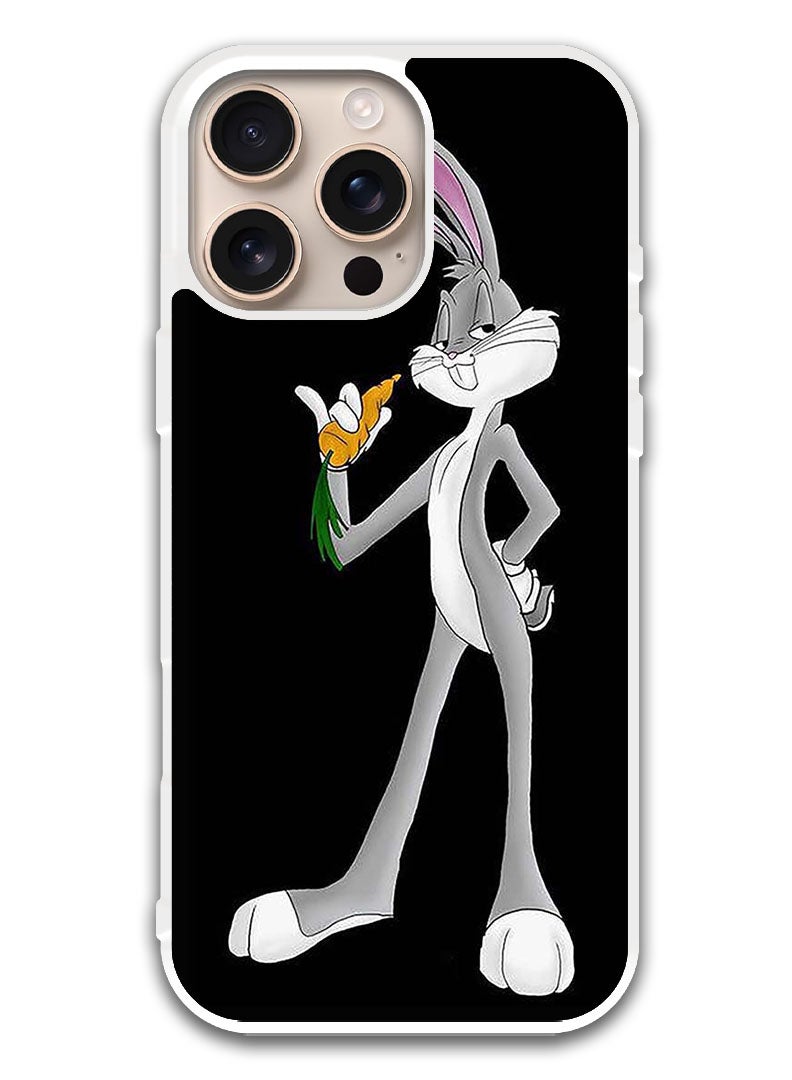 Theodor Protective Case Cover For APPLE IPHONE 16 Pro Rabbit (White Bumper) - Image 1