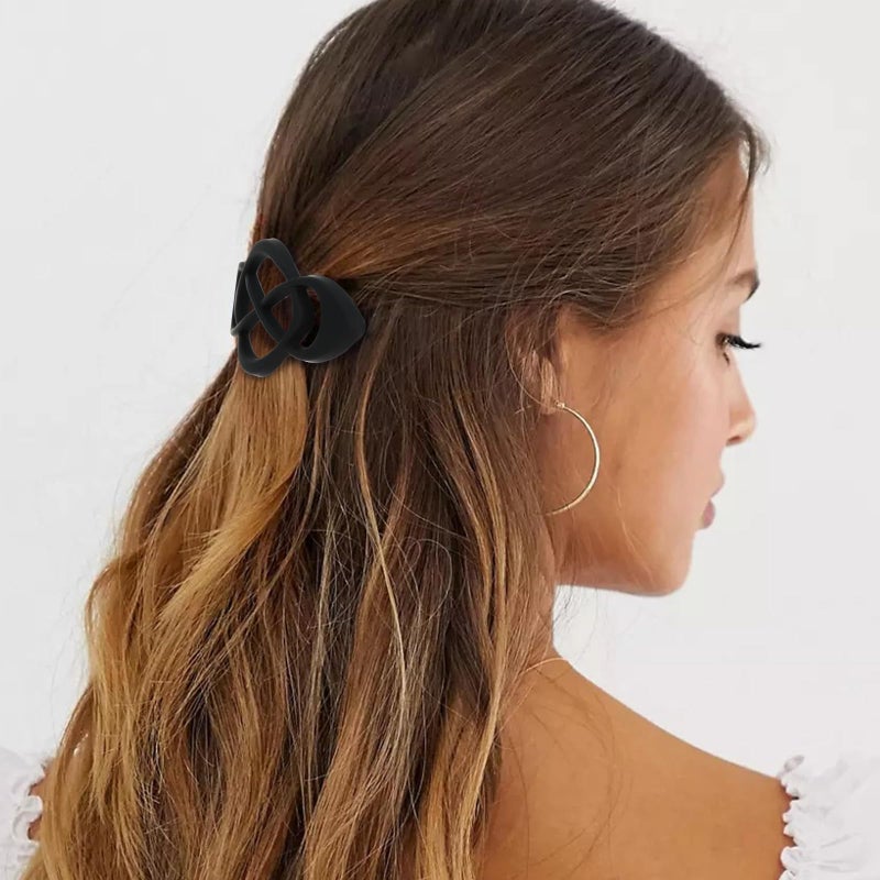 Amariver Black Hair Barrettes for Women 4packs Hair Clips French Hair Barrette Clip for Girls Vintage Hair Clips for Thick Thin Long Short Hair Stylish Hair Accessories for Women Girls - Image 5