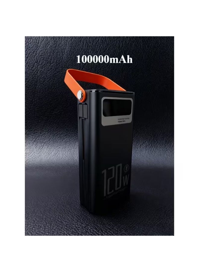 Genrics 100000mAh Power Bank | Dual Detachable Cables, 120W Super Fast Charging + 20W PD Fast Charging, Outdoor Portable Long-lasting Charger - Image 2