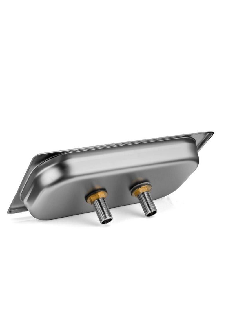 Pitcher RINSER with Side Sprays Drain and Drip Tray for Barista Coffee Bar Glass Cup Cleaner Milk Tea Washer Stainless Steel Kitchen Sink 17x32cm Compatible Replacement Part Espresso Machine - Image 2