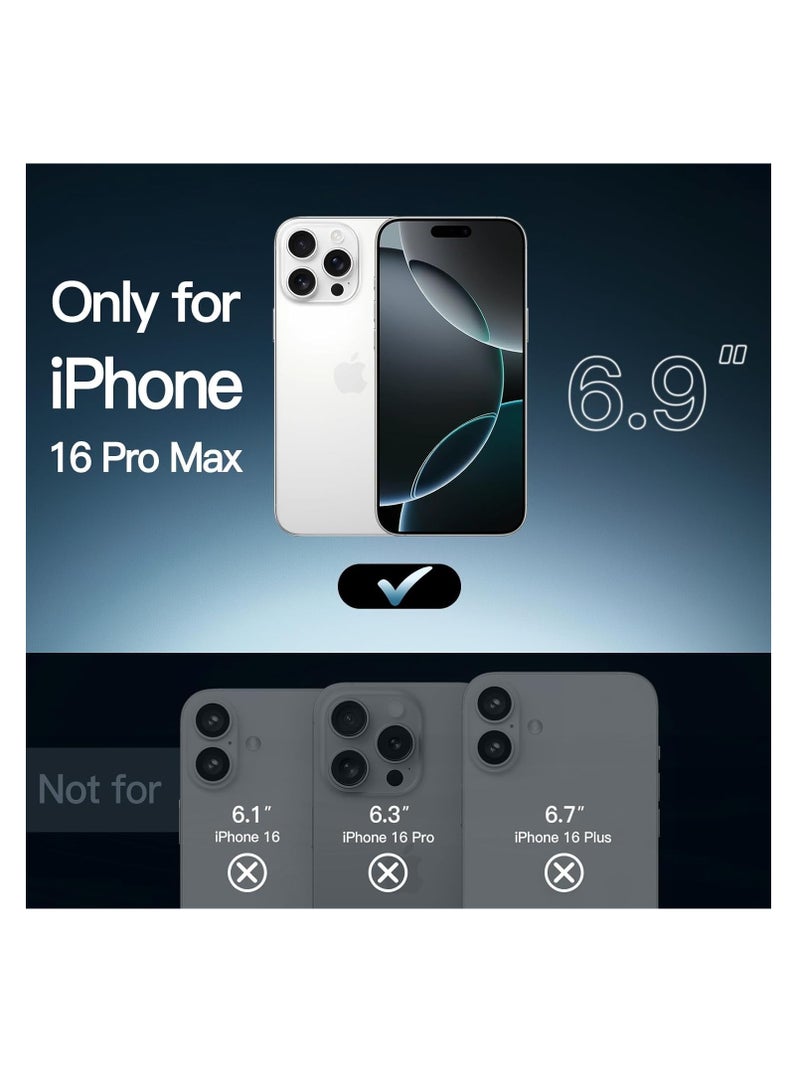 Aookay Magnetic Case for iPhone 16 Pro Max Case, Carbon Fiber Slim Ultra Thin Aramid Fiber Anti-Scratch Shockproof Phone Case (Navy Blue) - Image 2