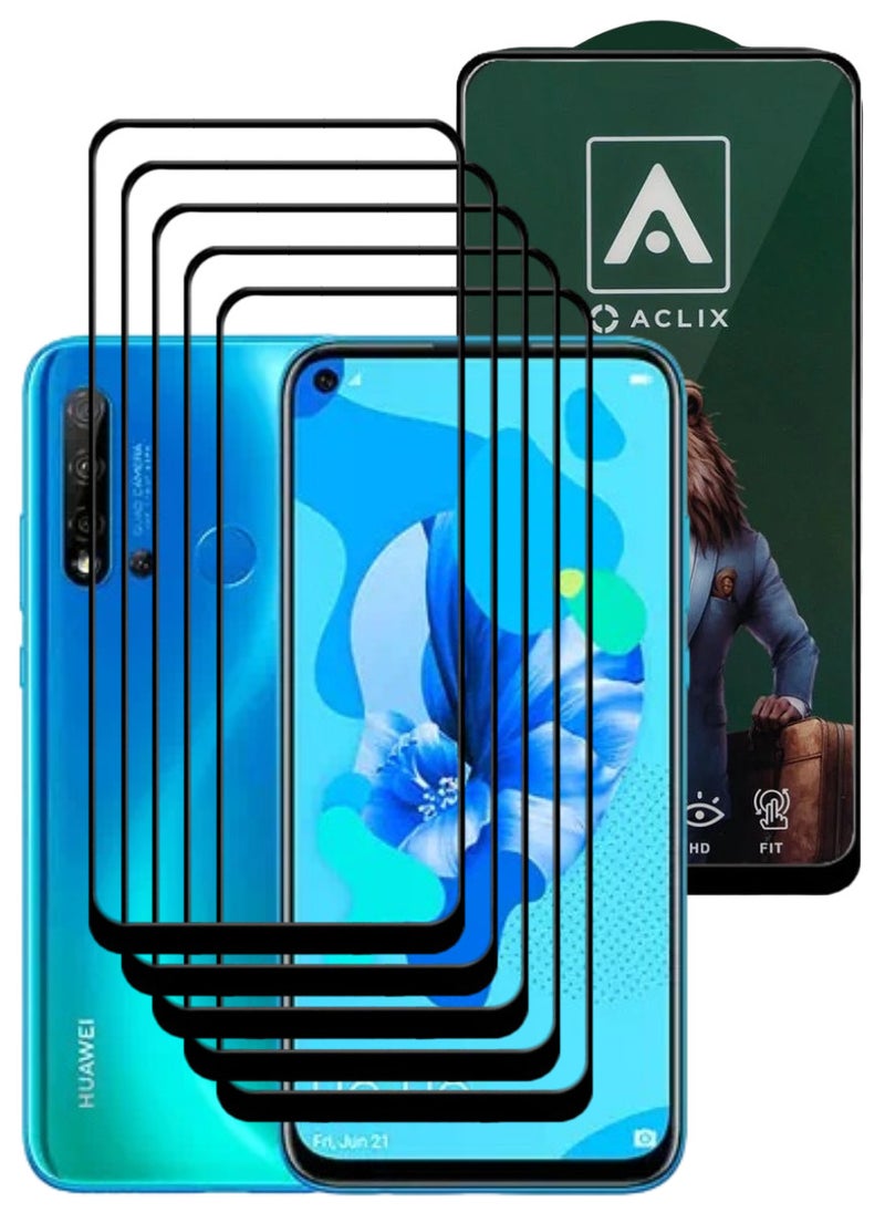 ACLIX 5 Pieces Antistatic ESD Dustproof Premium Quality High Definition Tempered Glass Screen Protector Designed For Huawei nova 5i - Image 1
