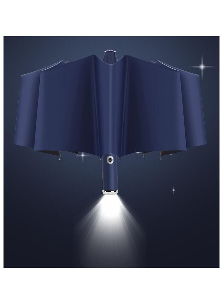 DUNISO Portable Windproof Folding Travel Umbrella With LED Flashlight Anti-UV Sun And Rain Umbrellas For Women And Men - Image 1