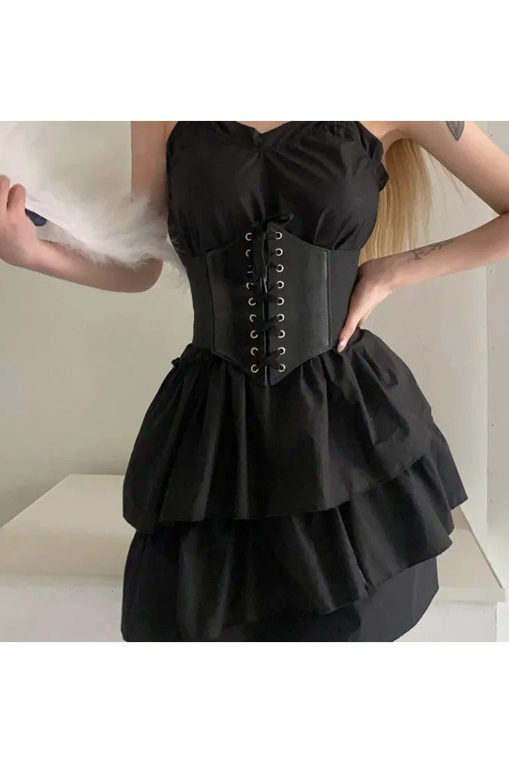 Women's Underbust Corset, Medieval Belt, Corset Belt, Wide Lace-Up Belt Pirate Costume, Elastic Wide Waist Belt Corset for Dress, Shirt, Cosplay Costume, Dress Belt - Image 4