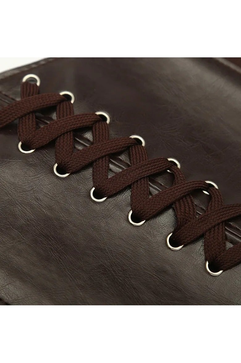 Women's Underbust Corset, Medieval Belt, Corset Belt, Wide Lace-Up Belt Pirate Costume, Elastic Wide Waist Belt Corset for Dress, Shirt, Cosplay Costume, Dress Belt - Image 5