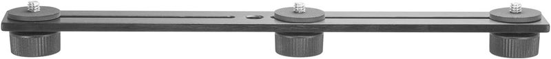 iBOLT 10 inch Tripod Camera Slider Bar with 3 Camera (_ inch) Screw attachments- Great for Adding Additional Microphones, LED Lights, Camera Flash, Monitors, etc.- DSLR Cameras, GoPros, Video Cameras - Image 1