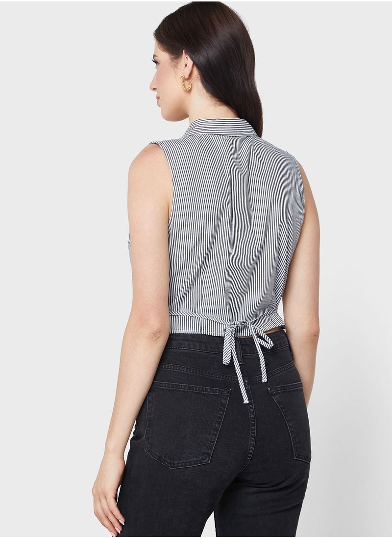 VERO MODA - Striped Button Down Shirt - Image 1