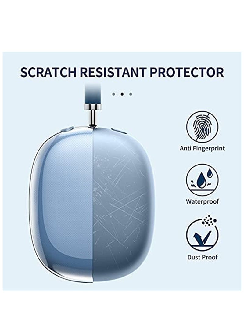 Silicone Soft TPU Clear Anti-Scratch Protective Cover Clear Case for Apple AirPods Max for AirPod Max Waterproof Headphones Protector Case for Airpods Max Accessories Accessories (Clear) - Image 2