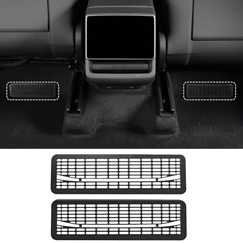 Arcoche Rear Under Seat Floor Air Vent Cover Accessories for Tesla Model Y Juniper 2025 2026 Accessories Air Condition Outlet Grille Protector Flow Vent Grille Protection Upgraded version 2PCS - Image 1