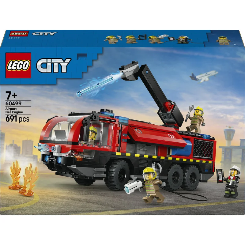LEGO City Airport Fire Engine - Toy Truck Building Set 60499  (Age 7+, 691 Pieces)