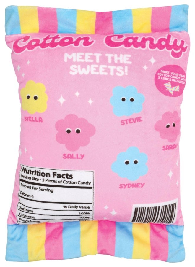 iscream Play with Your Food! Cotton Candy 17" x 11" Play Pillow Set with Embroidered Accents - Image 3
