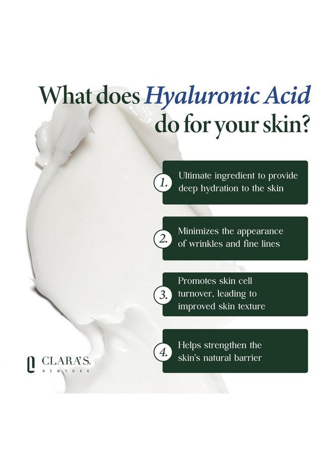 كلارا نيويورك | كريم الوجه النباتي بحمض الهيالورونيك | مع زبدة الشيا البانثينول | ترطيب مكثف، رطوبة معززة، ممتلئة وناعمة، غنية | تركيبة غير لزجة وسريعة الامتصاص | 50 مل صنع فينا - Image 2