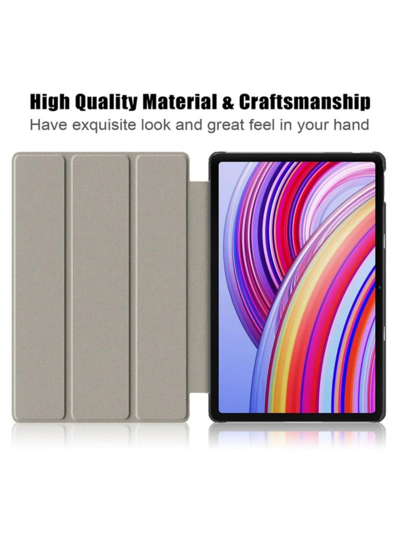 Generic 1PCS Tri Folding Flip Stand Case for Xiaomi Redmi Pad Pro 2024 12.1 Inch Tablet with Auto Sleep Wake Feature Durable Protective Cover Funda  - Image 4