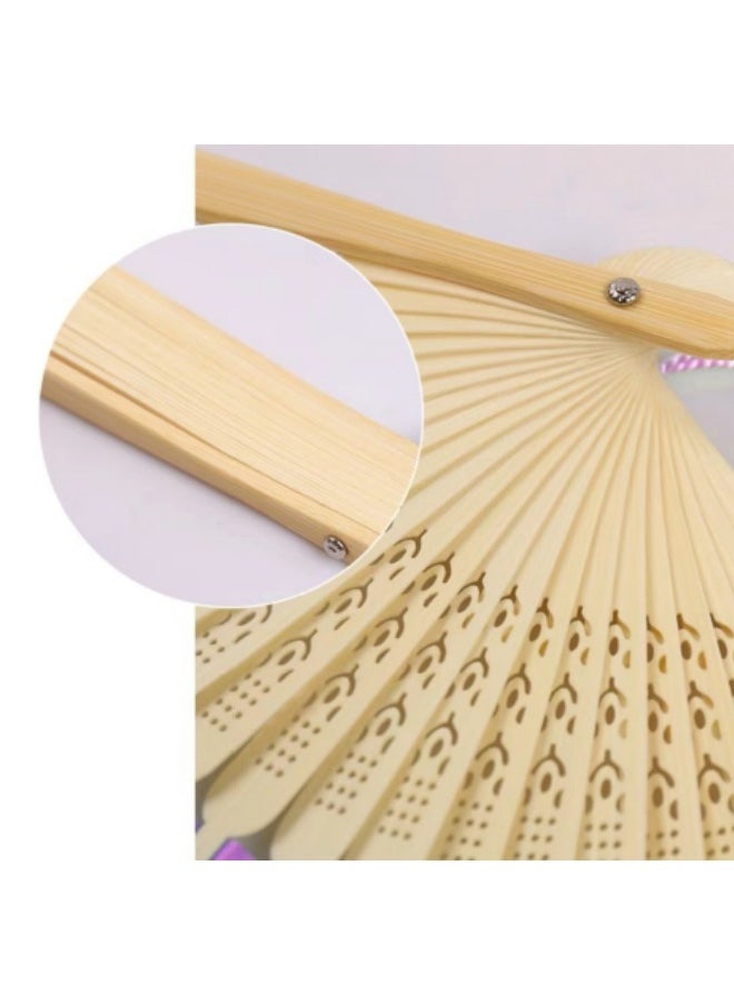 Handheld Portable Fan Simulated Silk Cloth Folding Handheld Fan Women's Hollow Bamboo Handheld Fan Wall Decoration Wedding Party Gift Pink - pzsku/Z2484DF0480C3BCA324BEZ/45/_/1716342464/4716b88c-d1f6-47e7-a681-dda53ac4bdec