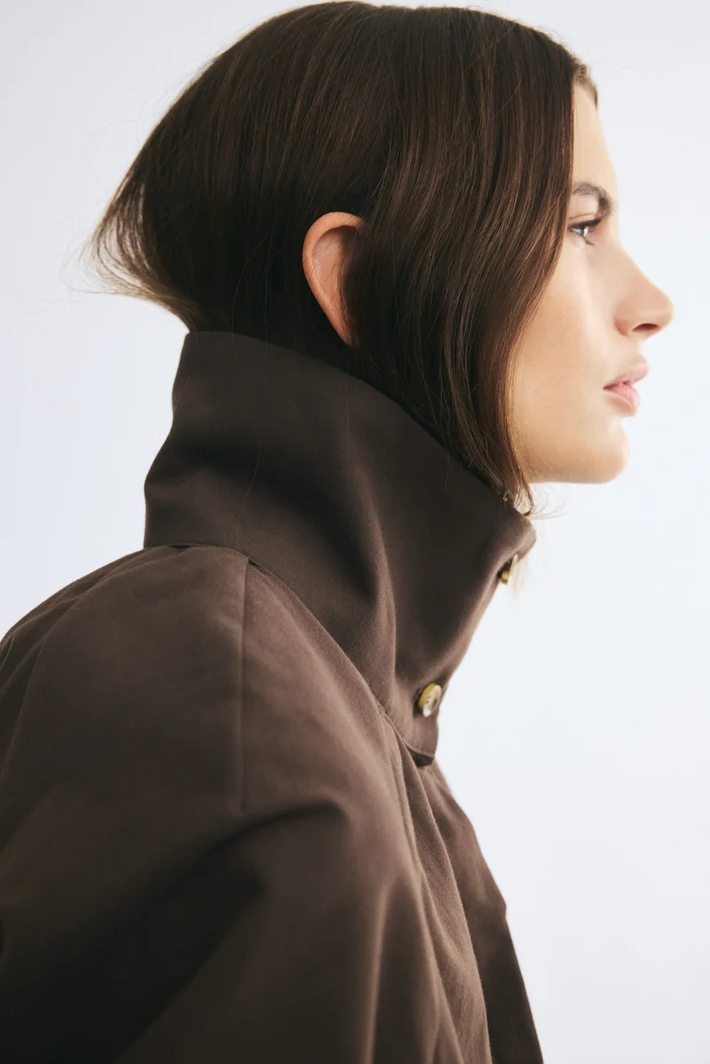 H&M  Balloon-sleeved funnel-collar jacket for Women | Best Price UAE