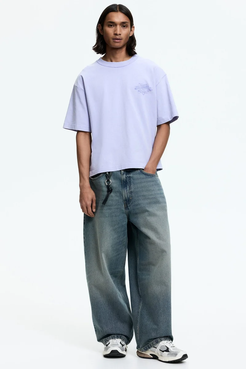 H&M  Loose Fit Printed T-shirt for Men | Best Price UAE