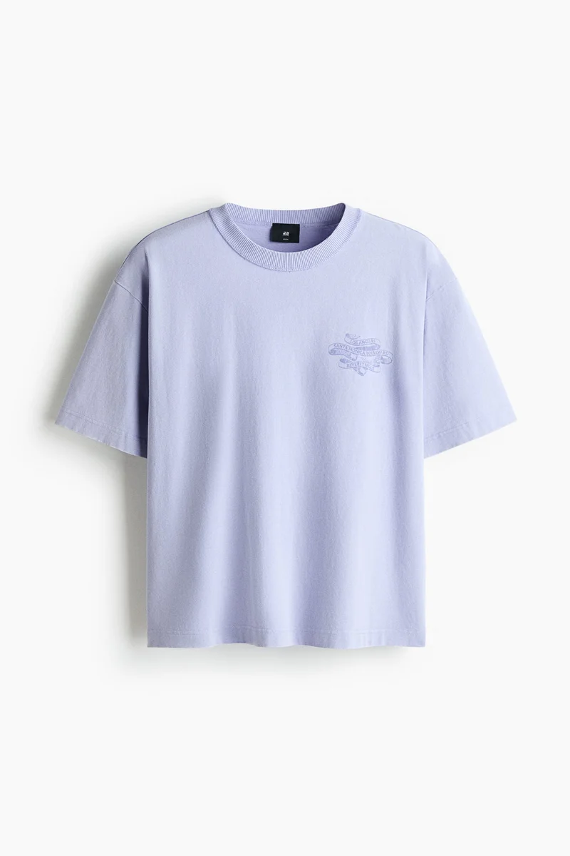 H&M  Loose Fit Printed T-shirt for Men | Best Price UAE