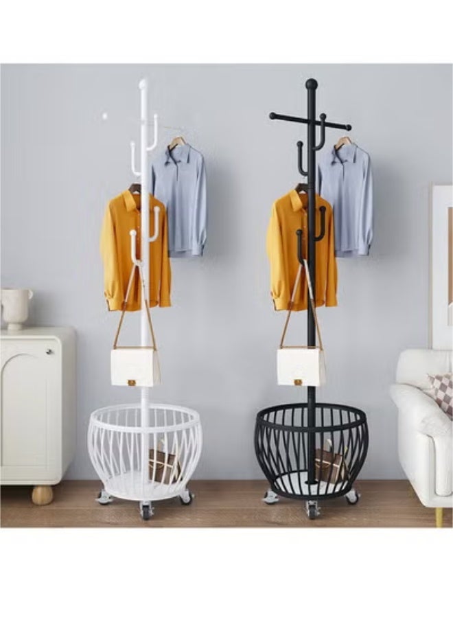 Beauenty Multi-Functional Metal Clothes Rack, Hall Tree Coat Hanger Holder Home Enterway Tree Clothes Storage Stand for Coat, Hat, Clothes, Scarves, Handbags, Umbrella - Image 3