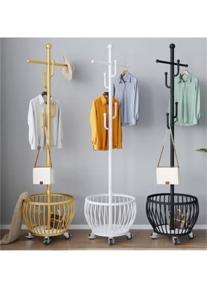 Beauenty Multi-Functional Metal Clothes Rack, Hall Tree Coat Hanger Holder Home Enterway Tree Clothes Storage Stand for Coat, Hat, Clothes, Scarves, Handbags, Umbrella - Image 2