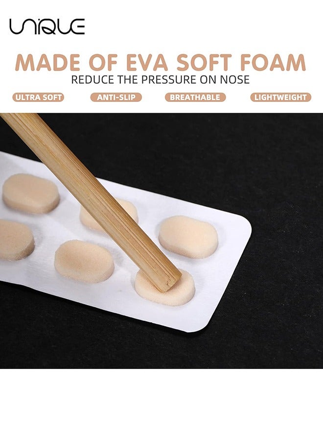 Unique 48 Pcs Glasses Nose Holder Soft EVA Sponge Pad Comfortable and Lightweight - No Pressure Marks - Nose Holder Not Take Off Makeup and Non Slip Frame Nose Patch - for Sunglasses, Glasses, Children's Glasses (1.5 mm) - Image 3