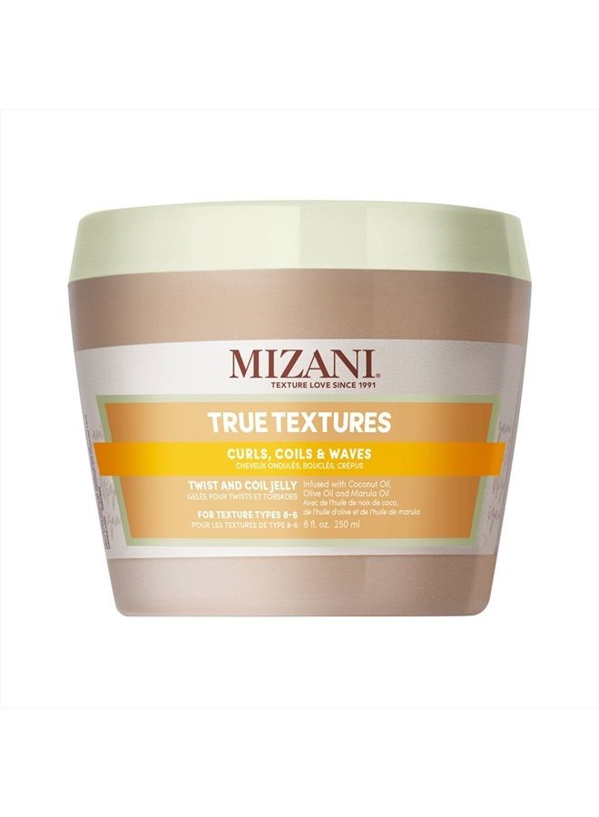 Mizani True Textures Twist and Coil Jelly | Touchable Texture | With Coconut Oil | Paraben & Silicone-Free | For Curly Hair | 8 Oz - Image 1