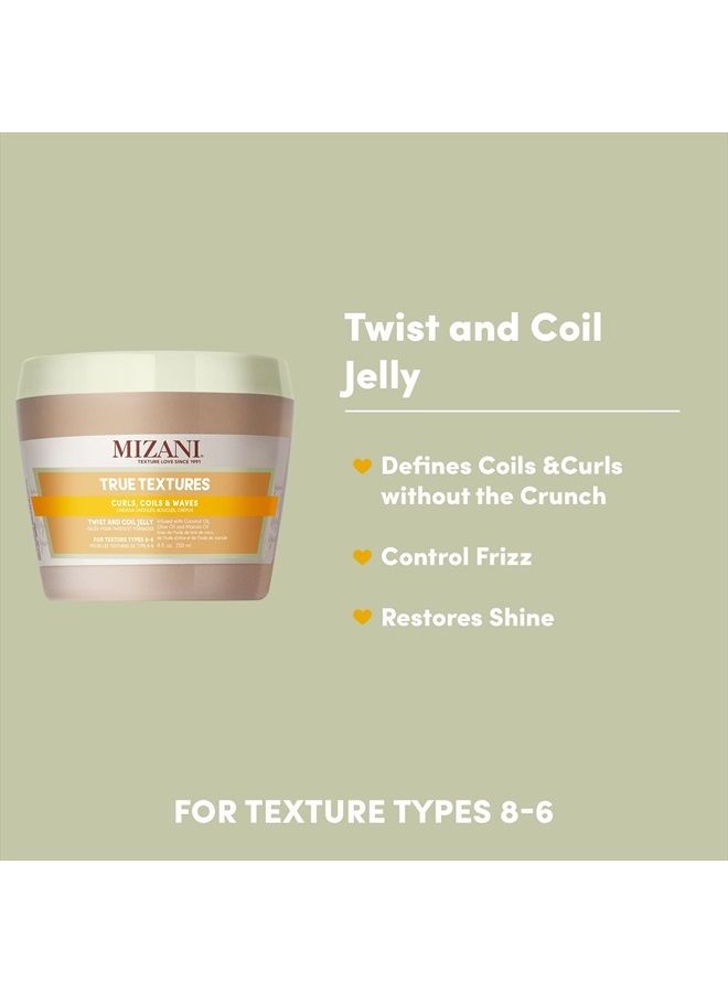 Mizani True Textures Twist and Coil Jelly | Touchable Texture | With Coconut Oil | Paraben & Silicone-Free | For Curly Hair | 8 Oz - Image 4
