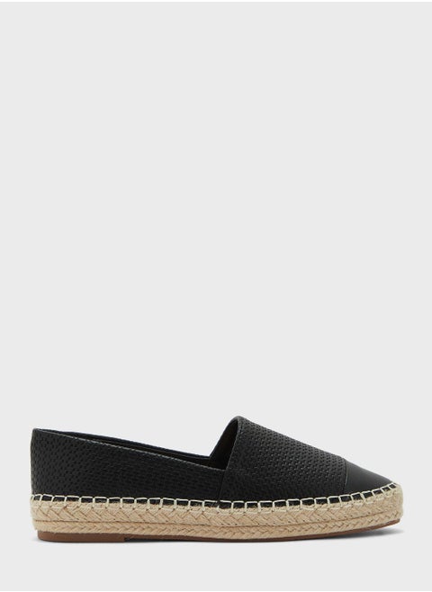Textured Espadrille Black